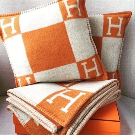 hermes blanket and pillow set|Hermes outdoor pillows.